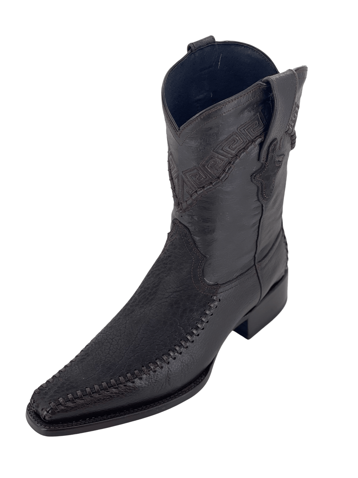 Rudel Bull Neck Dk Brown Leather Western Boot Handcrafted Mexico 10E Rugged Men main image 4