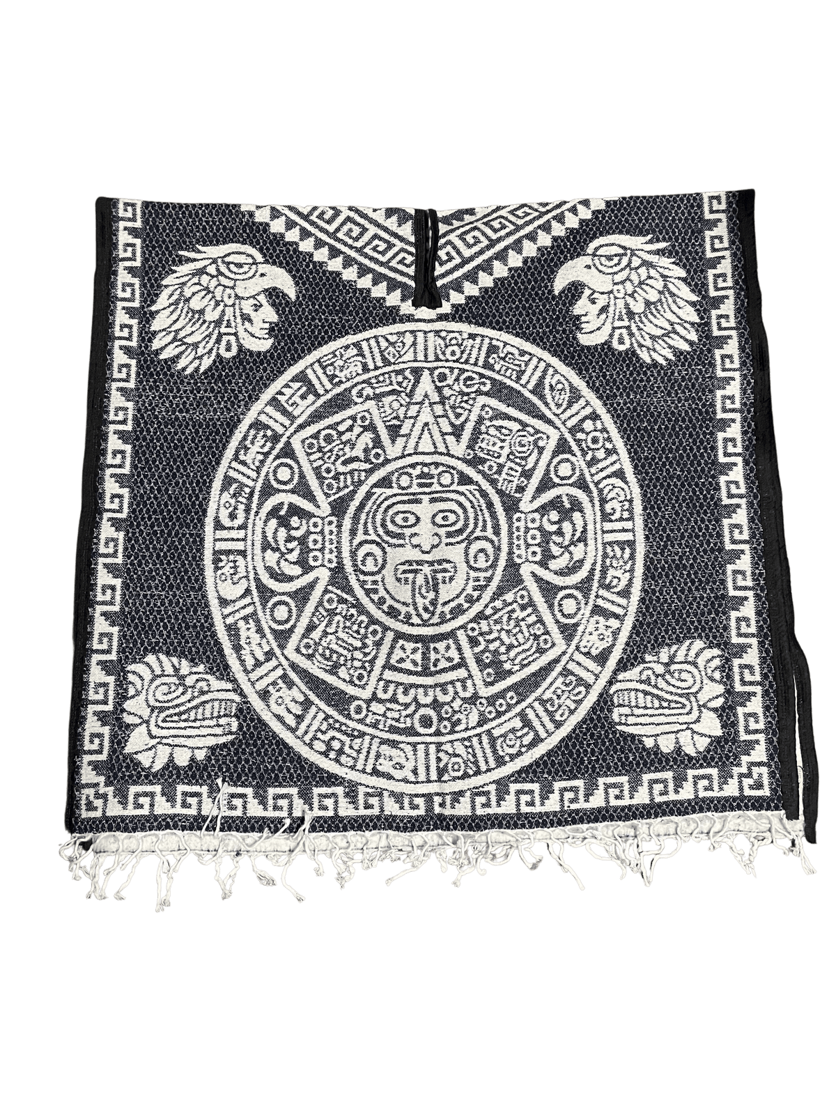 Poncho/Gaban Calendario Azteca Doble Blanco y Azul Marino — Rodeo ...