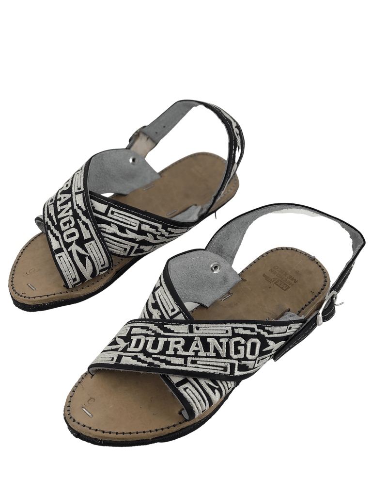 White Letters Durango Silk Thread Cruzado Huarache — Rodeo Durango