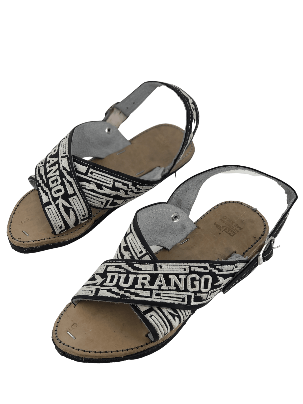 White Letters Durango Silk Thread Cruzado Huarache — Rodeo Durango