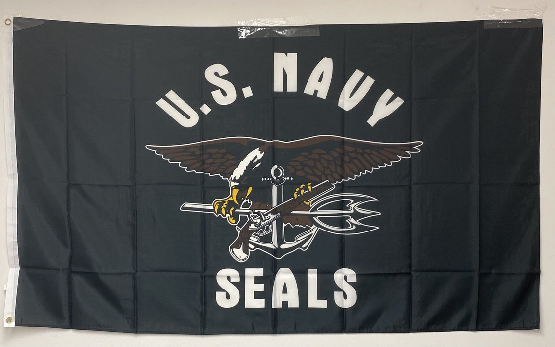 Collectible Large War Veterans Flag U.S. Navy Seals