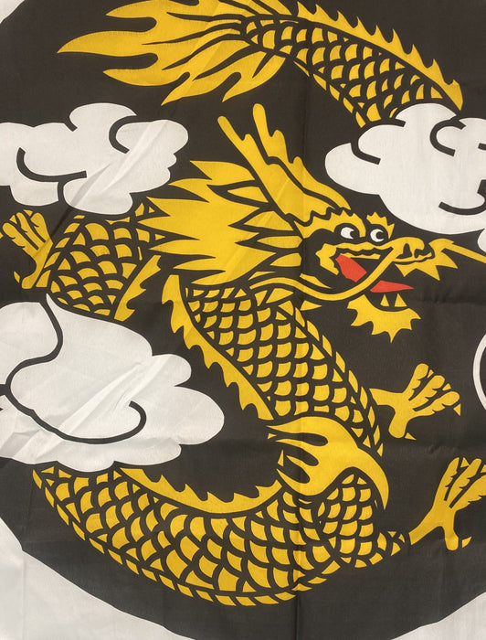 Chinese Yin Yang Imperial Fire Breathing Dragon Large Flag