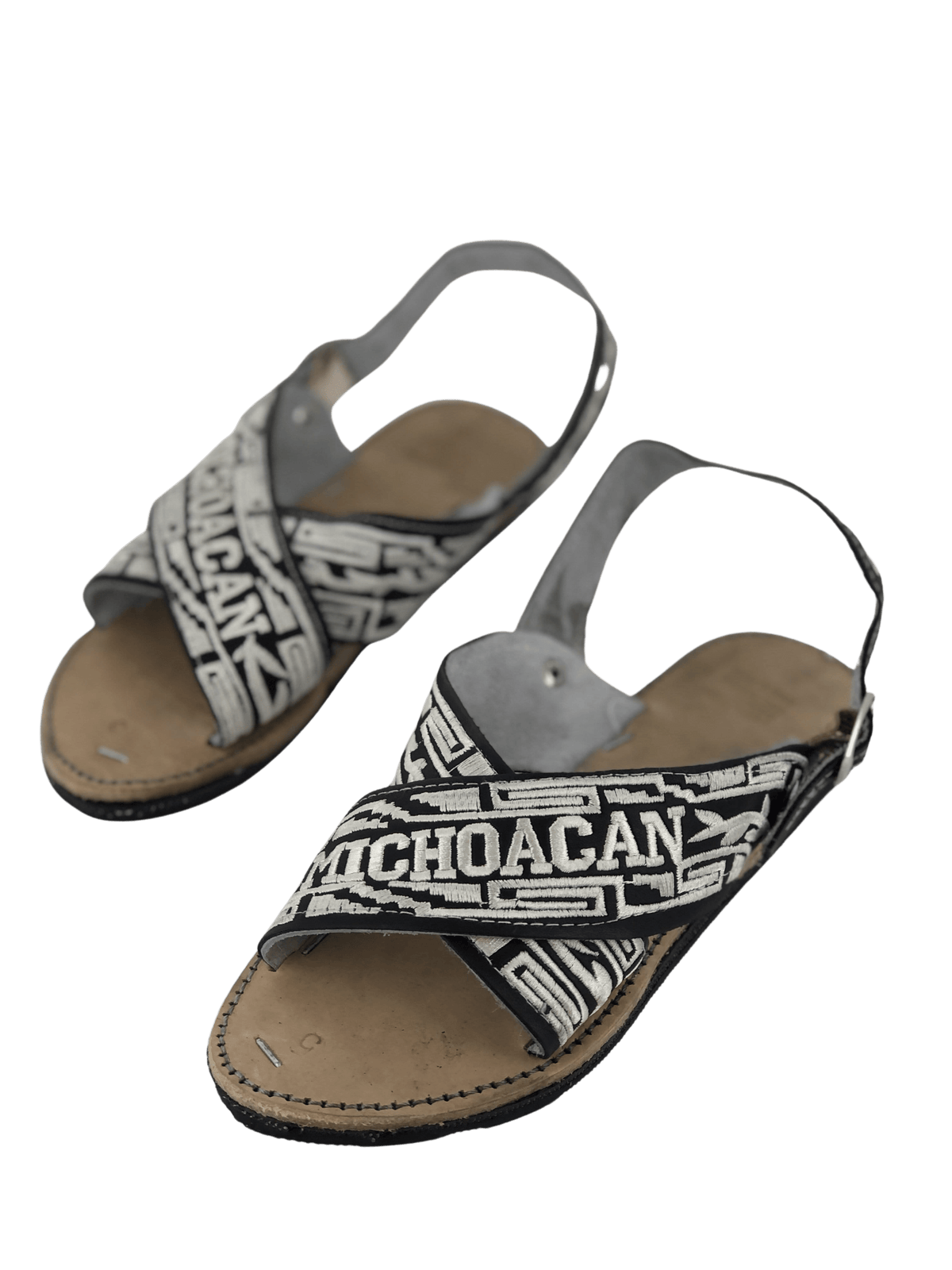 White Letters Michoacan Silk Thread Cruzado Huarache Rodeo Durango Brand Corp