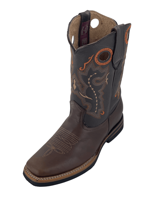 Dark Brown Square Toe Rodeo Boot