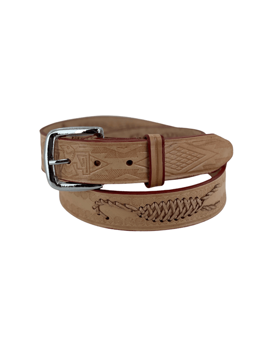 Natural Scorpion Tejido Leather Belt