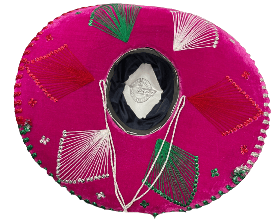Sombrero Charro Mariachi Pink and Silver Tricolor ‘Mexico’
