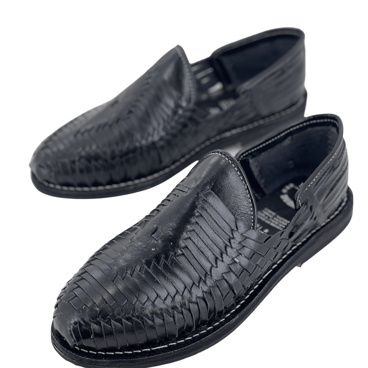 Black Rombo Leather Sole Huarache — Rodeo Durango Brand Corp.