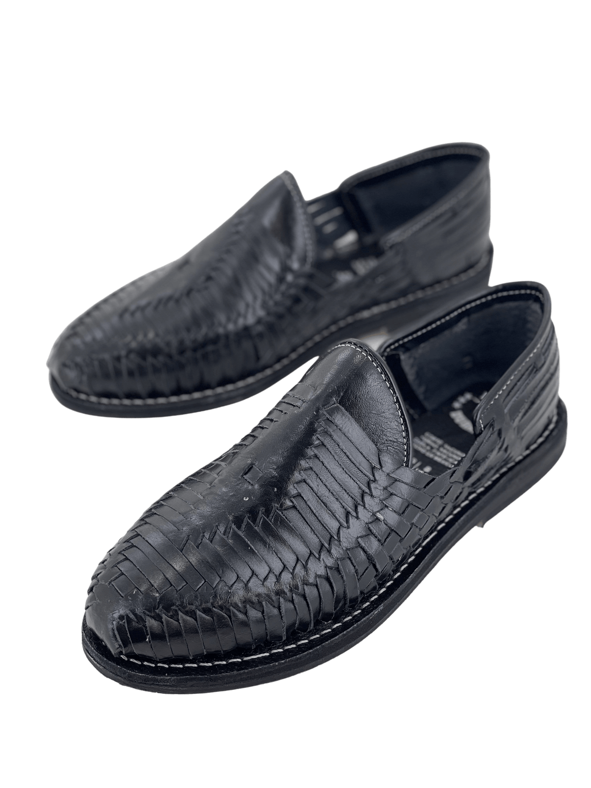 Black Rombo Leather Sole Huarache — Rodeo Durango Brand Corp. Black Rombo Leather Sole Huarache — Rodeo Durango Brand Corp.