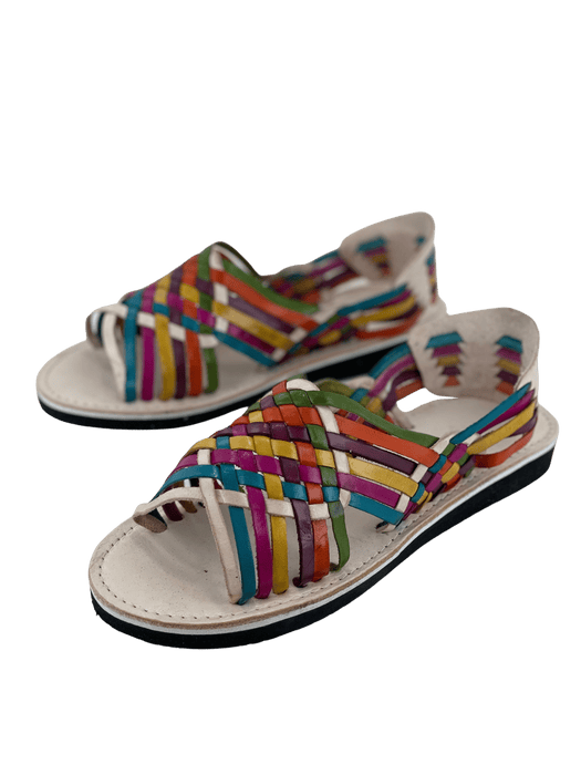 Leather Sandal - Colorful Spider