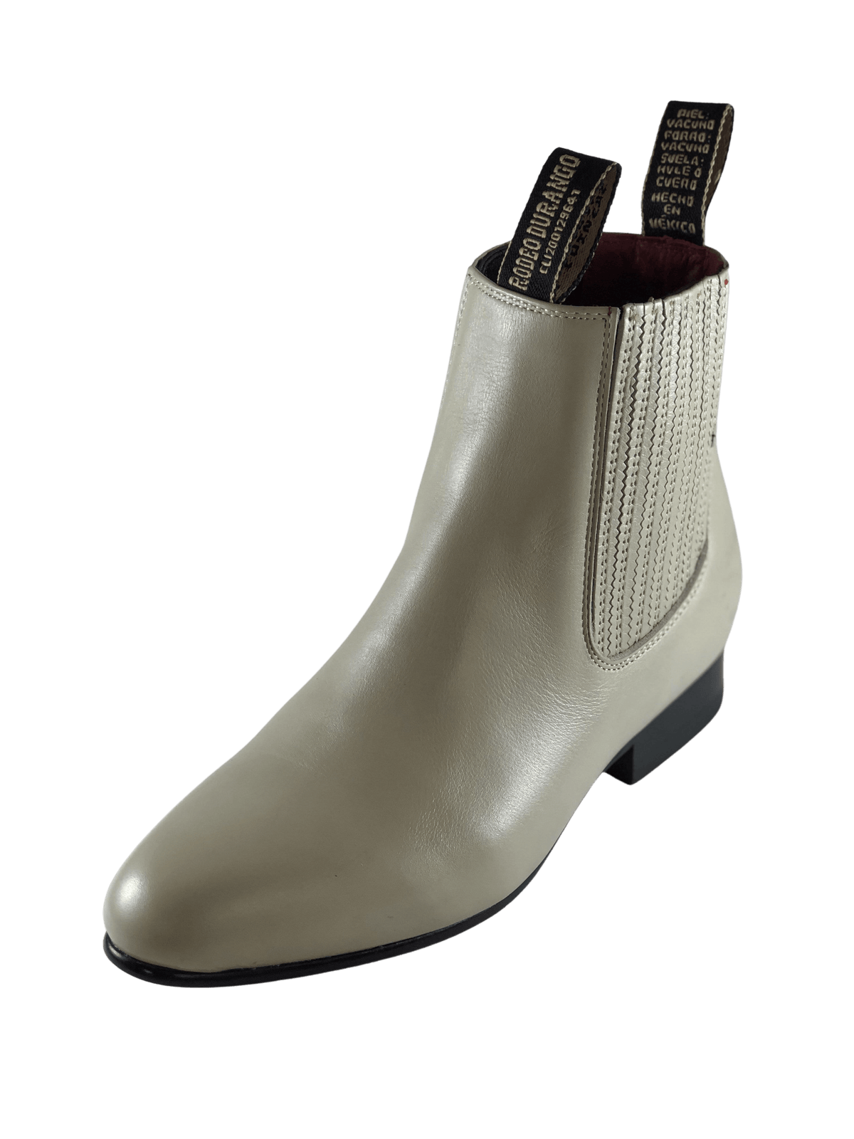 Men’s Half boot Bone Charro Botin Hueso/Bone Napa Leather Botines Charros Hueso – ELP Western main image 3