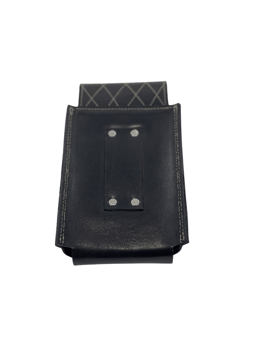 Black Horse with Flower Print Leather Charro Phone Case
