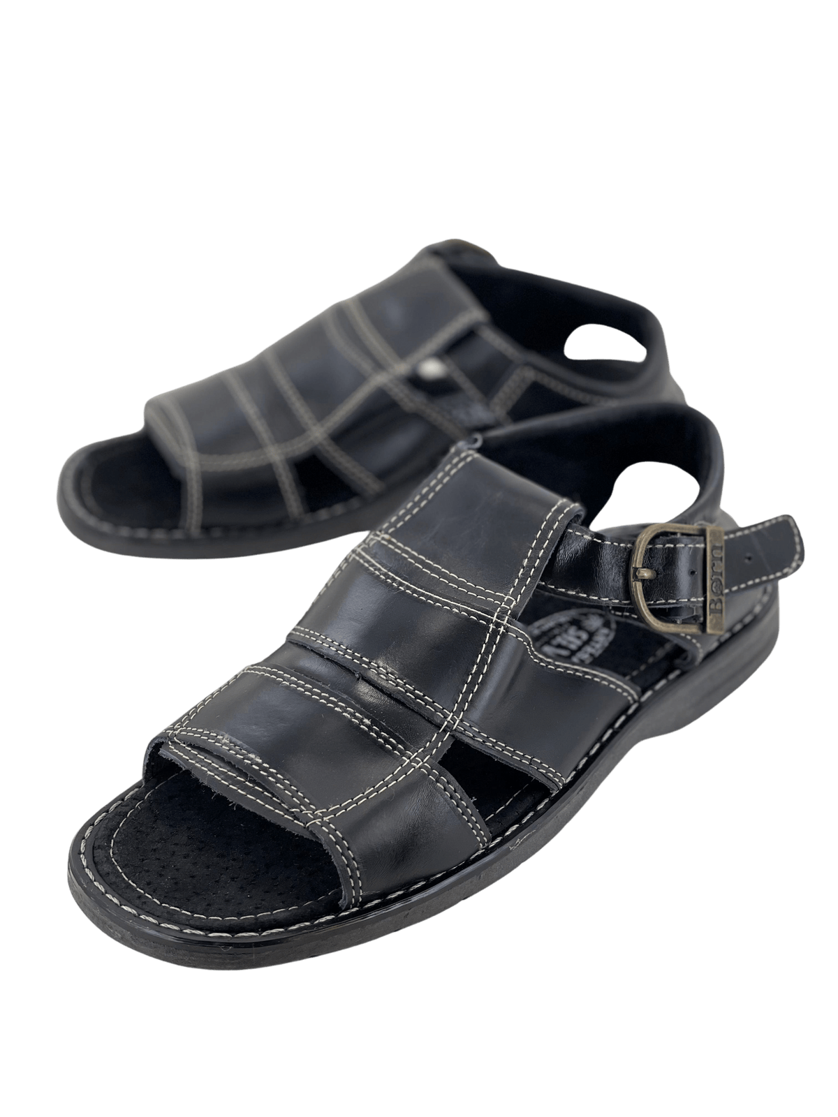 Black Alacrán Fino Open Toe Rubber Sole Huarache - (CLEAR) — Rodeo