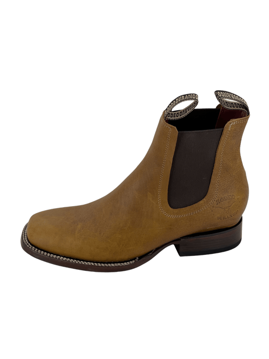 Solid Miel Flother Square Toe Leather Sole Botin Rodeo