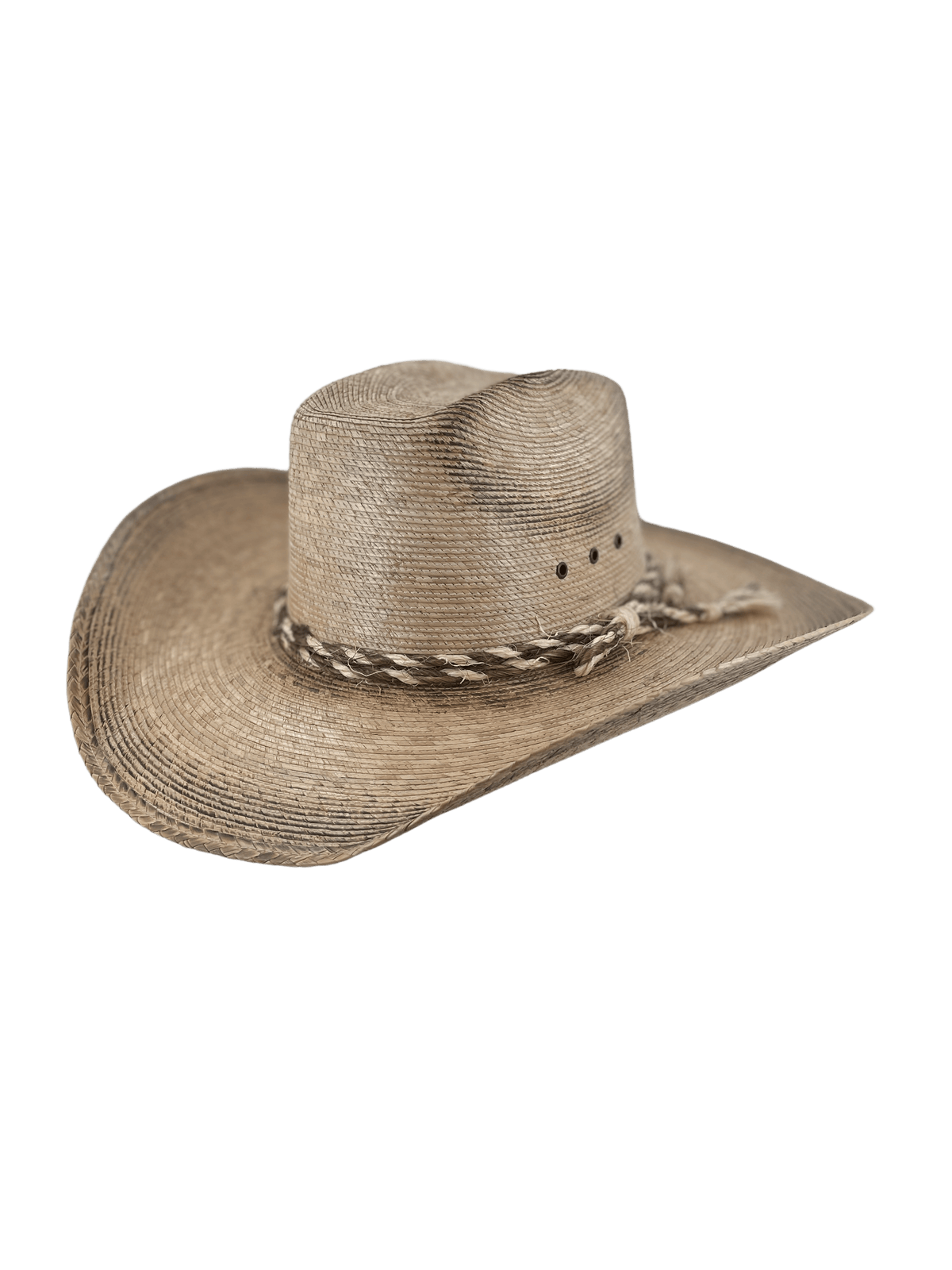HAT 8 SECONDS WESTERN WIDE CURBED BRIM PALM HAT Eight Seconds Straw Hat – OutbackTrading.com main image 3