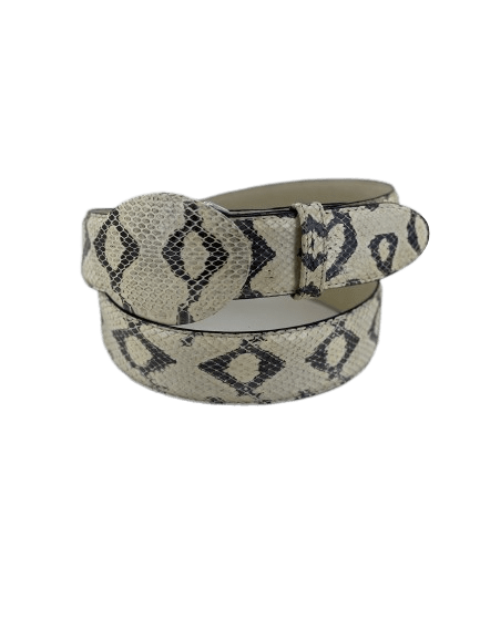 Hueso with Black Combination Snake Leather Belt