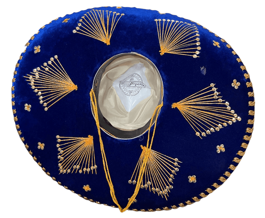 Sombrero Charro Mariachi Blue and Gold