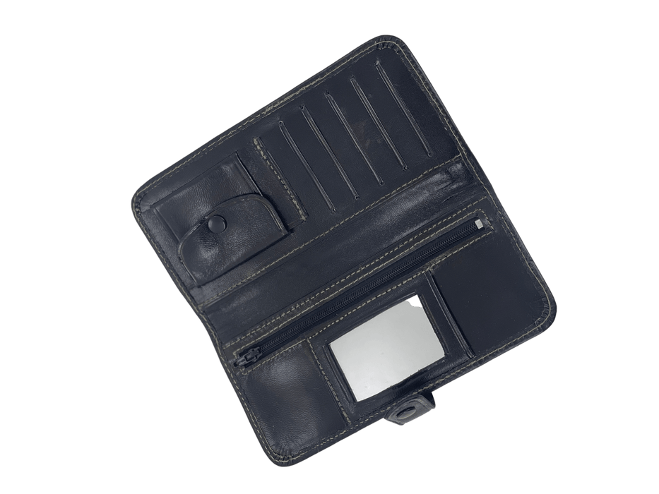 Black Telar with Printed Pyramid Leather Wallet