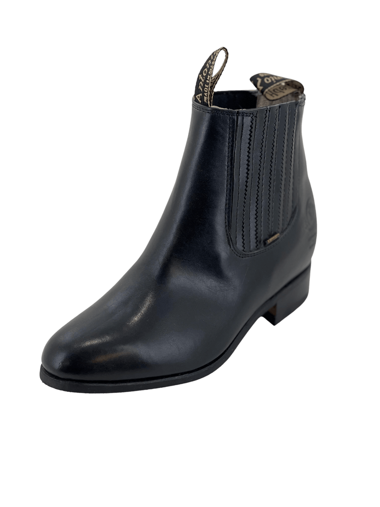 Black Rubber Sole Botin Charro — Rodeo Durango Brand Corp display picture 3