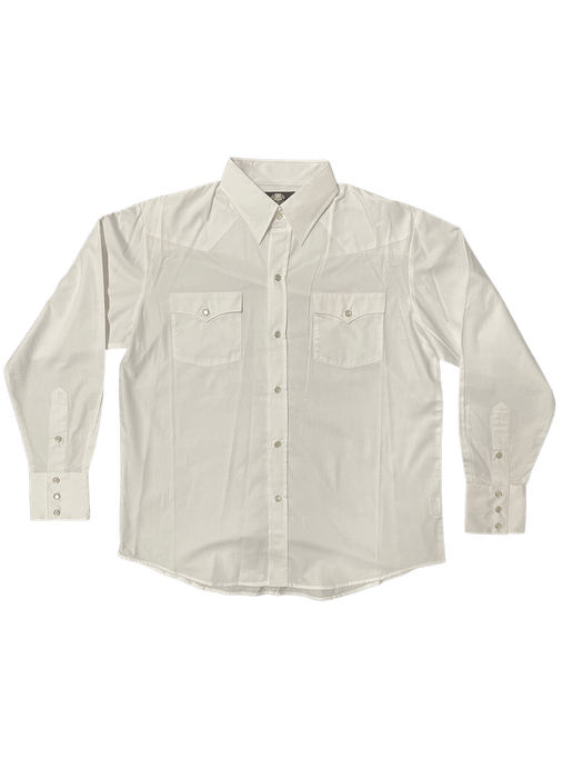Plain White Western Button Down Shirt