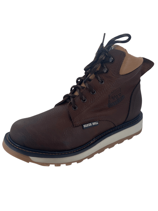 Amber Brown Double Density Sole Soft Toe Work Boot