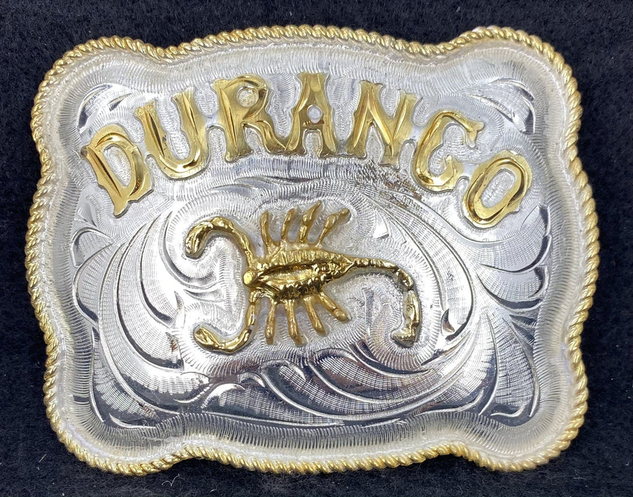 Durango Scorpion Rec Rope Edge Cowboy Western Wear Buckle (Medium)