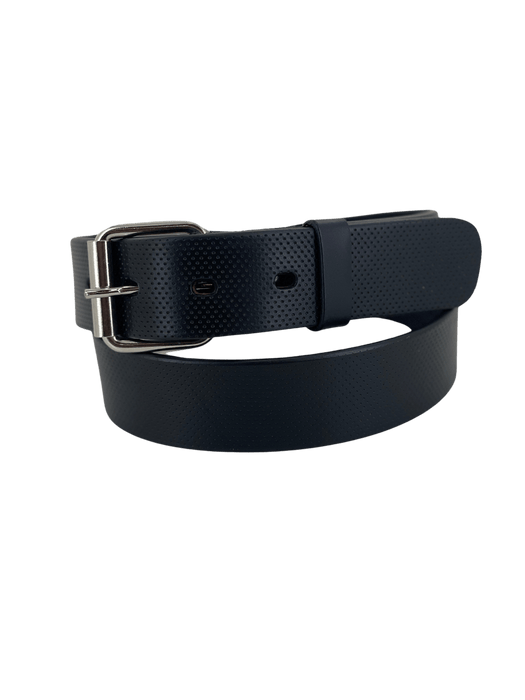 Black Mil puntos Leather Belt